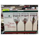 12 Festive Collection Christmas Glasses