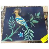 Decorative Tin Box with Bird Design