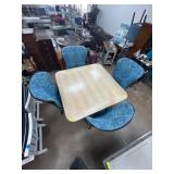 Arhaus Dining Table With Four Upholstered Chairs