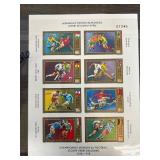 Sheet of UEFA Football Championship Stamps