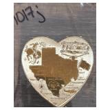 Heart-Shaped Texas Compact with Mirror