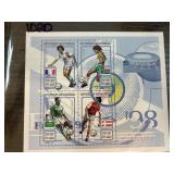 1998 World Cup Stamps Featuring Soccer Players
