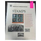 American Commemorative Stamp Collection Sheet