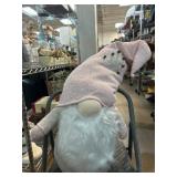 Decorative Plush Gnome with Pink Hat