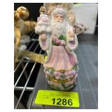 Hand-Painted Santa Claus Porcelain Trinket Box