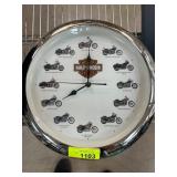 Harley-Davidson Wall Clock with Motorcycle Designs