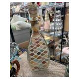 Decorative Bottle With Multicolored Sand Design