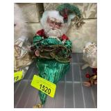 Mark Roberts Santa Figure in Festive Green Outfit