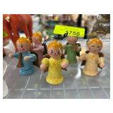 Hand-Painted Wooden Angel Ornaments