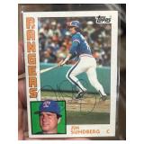 1984 Topps Jim Sundberg Autographed Baseball Card