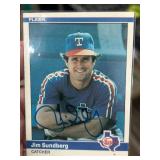 Fleer Jim Sundberg Signed Baseball Card