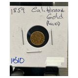 1859 California Gold Token Round