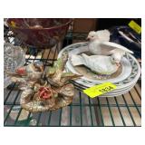 Decorative Bird Plates and Figurines Collection
