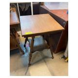 Oak Side Table with Turned Legs