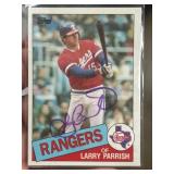 1985 Topps Larry Parrish Autographed Baseball Card
