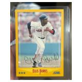 Ellis Burks Signed Score Baseball Card
