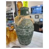 Green Decorative Mexican Pottery Vase