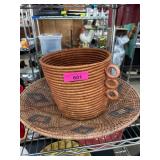 Woven Basket Set with Cup and Saucer Design