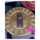 Gold-Colored Decorative Plate, Made in Indonesia
