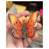 Franklin Porcelain Hand-Painted Butterfly Figurine