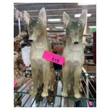Ceramic Dog Figurines in Glossy Finish
