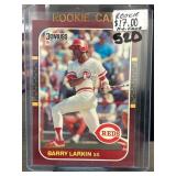 Barry Larkin 1987 Donruss Rookie Baseball Card