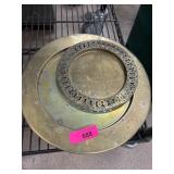 Brass-Plated Decorative Plates Set
