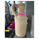 Ceramic Jug with Basketweave Texture