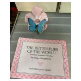 Franklin Porcelain Hand-Painted Butterfly Figurine
