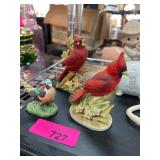 Three Porcelain Bird Figurines