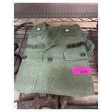 US Army Green Military Shirt with Insignia