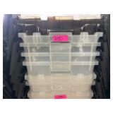 5 Clear Plastic Storage Totes