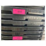 Five Black Storage Totes