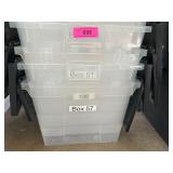 5 Clear Plastic Storage Totes