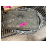 Decorative Metal Tray with Lid and Handles
