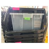 5 Plastic Storage Totes