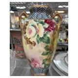 Royal Nishiki Nippon Porcelain Vase with Floral De