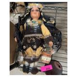 Native American-Inspired Porcelain Doll