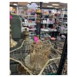 Metal Candleholders and Wire Tray