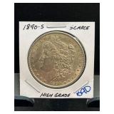 1890-S Morgan Silver Dollar in High Grade