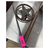 Rustic Metal Star Fence Post Topper