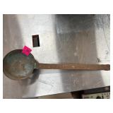 Copper Ladle with Long Handle and Patina