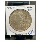 1887-O Morgan Silver Dollar CH.AU