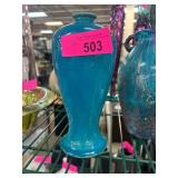 Glossy Turquoise Ceramic Vase