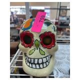 Hand-Painted Ceramic Skull Decor from Mexico