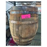 Wooden Barrel with Metal Banding