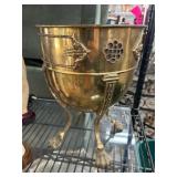 Decorative Brass Standing Bowl with Paw Feet