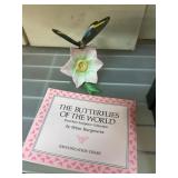Franklin Porcelain Hand-Painted Butterfly Figurine