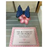 Franklin Porcelain Hand-Painted Butterfly Figurine
