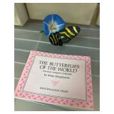 Franklin Porcelain Hand-Painted Butterfly Figurine